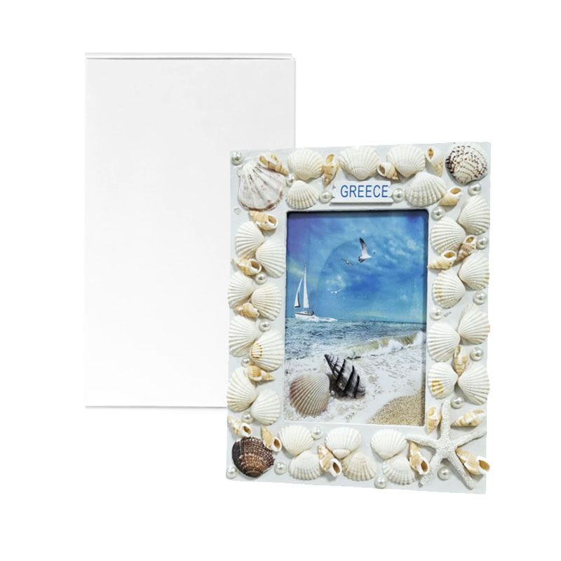 Κορνίζα με κοχύλια Greece 20*16cm 2τμχ - Photo frame 2pcs